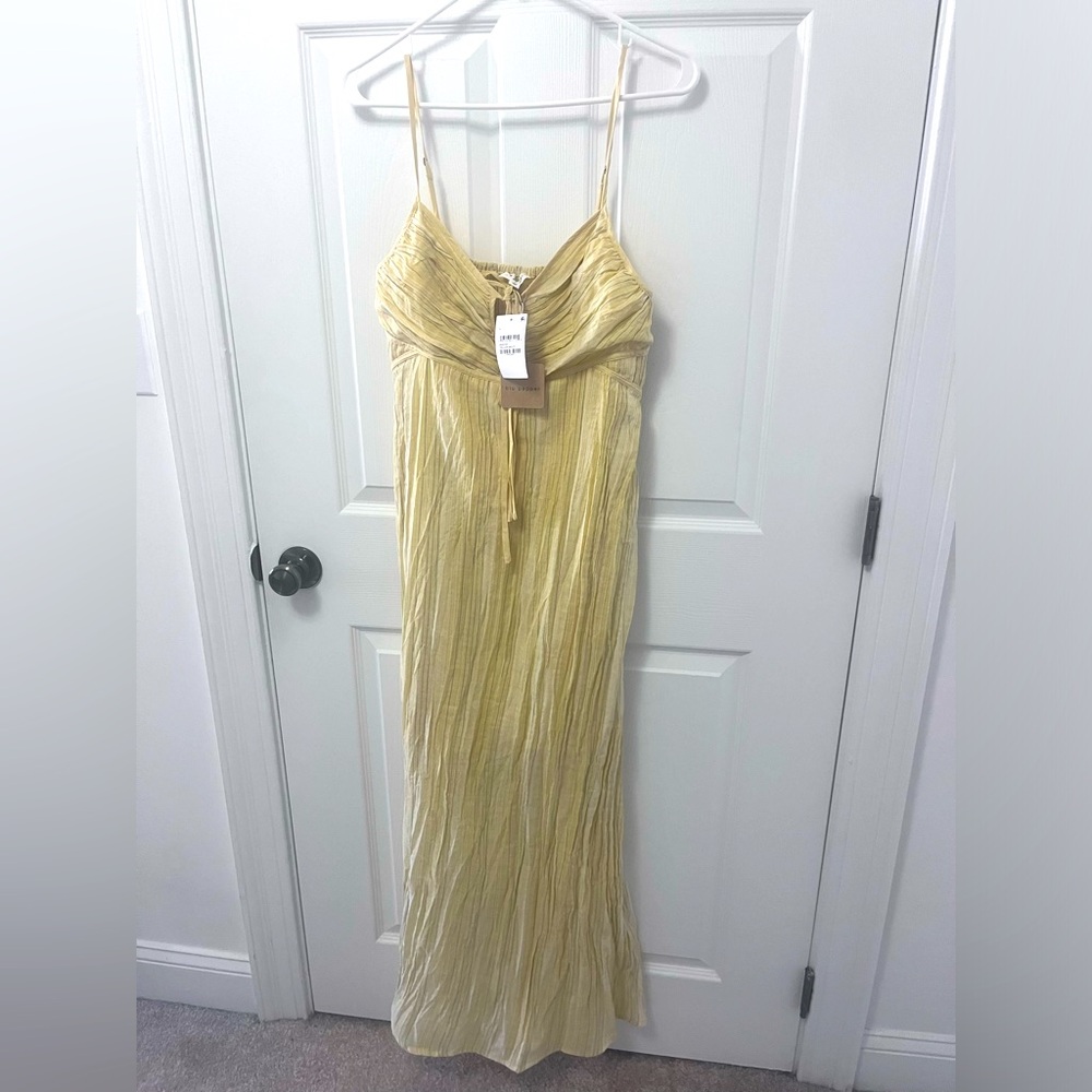 Blu Pepper Stripe Tie Front Empire Waist Maxi Dress - Picture 4 of 12